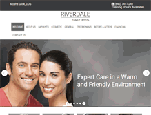 Tablet Screenshot of dentist-of-riverdale.com